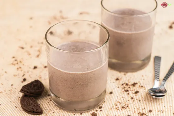 Oreo panna cotta dessert glasses by Chef Jasbir Singh